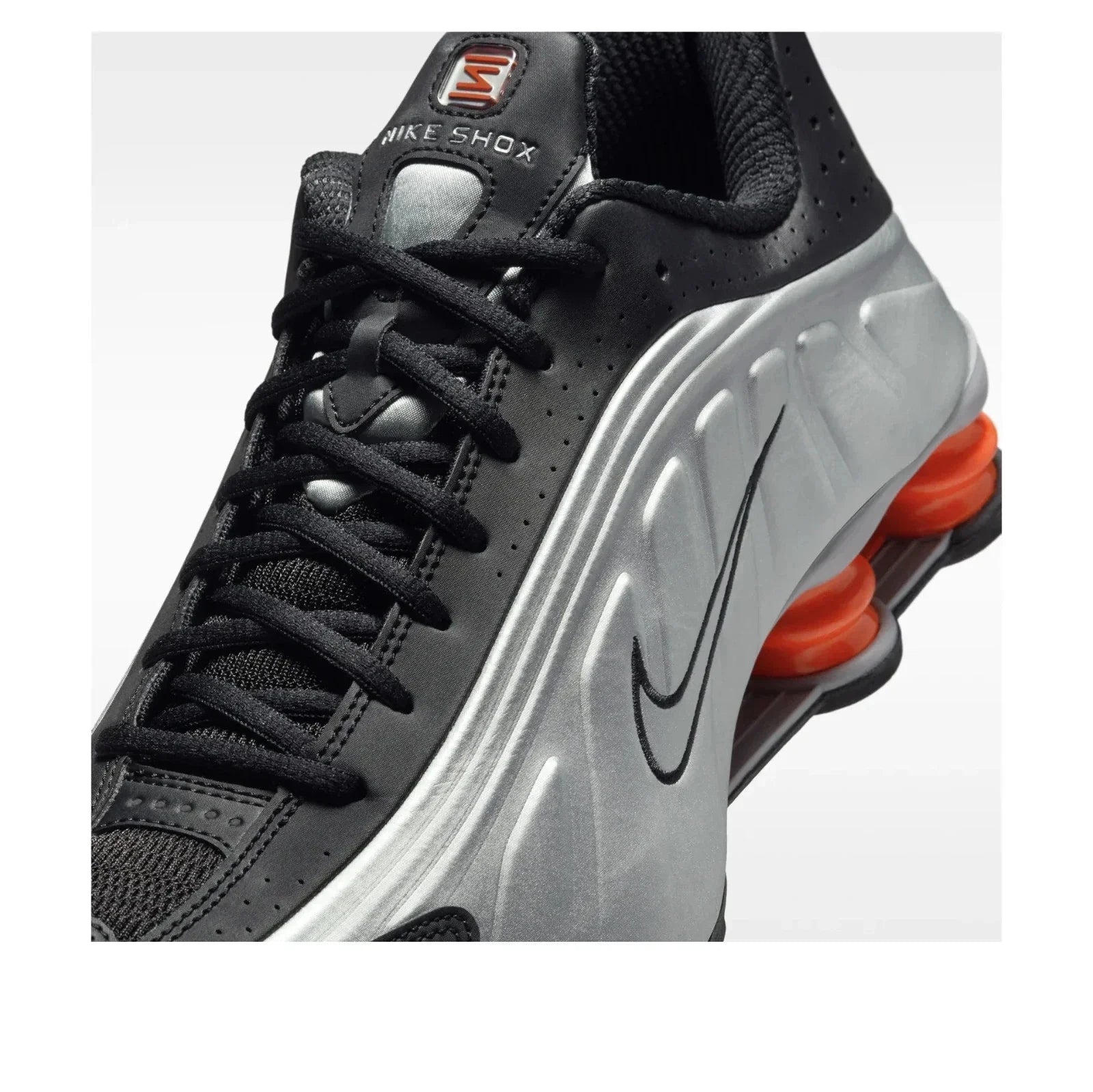 Nike Shox R4 OG HQ1988-002 Men's Black Metallic Silver Running Shoes LIQ672