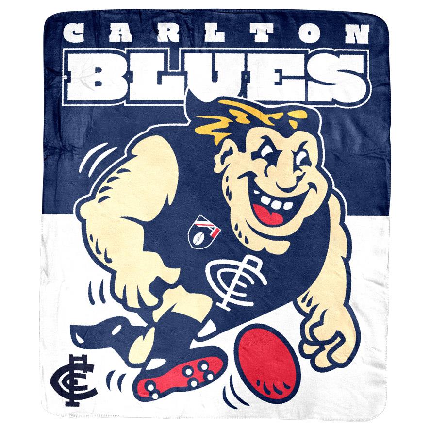 AFL - Carlton Blues - Coral Fleece Rug