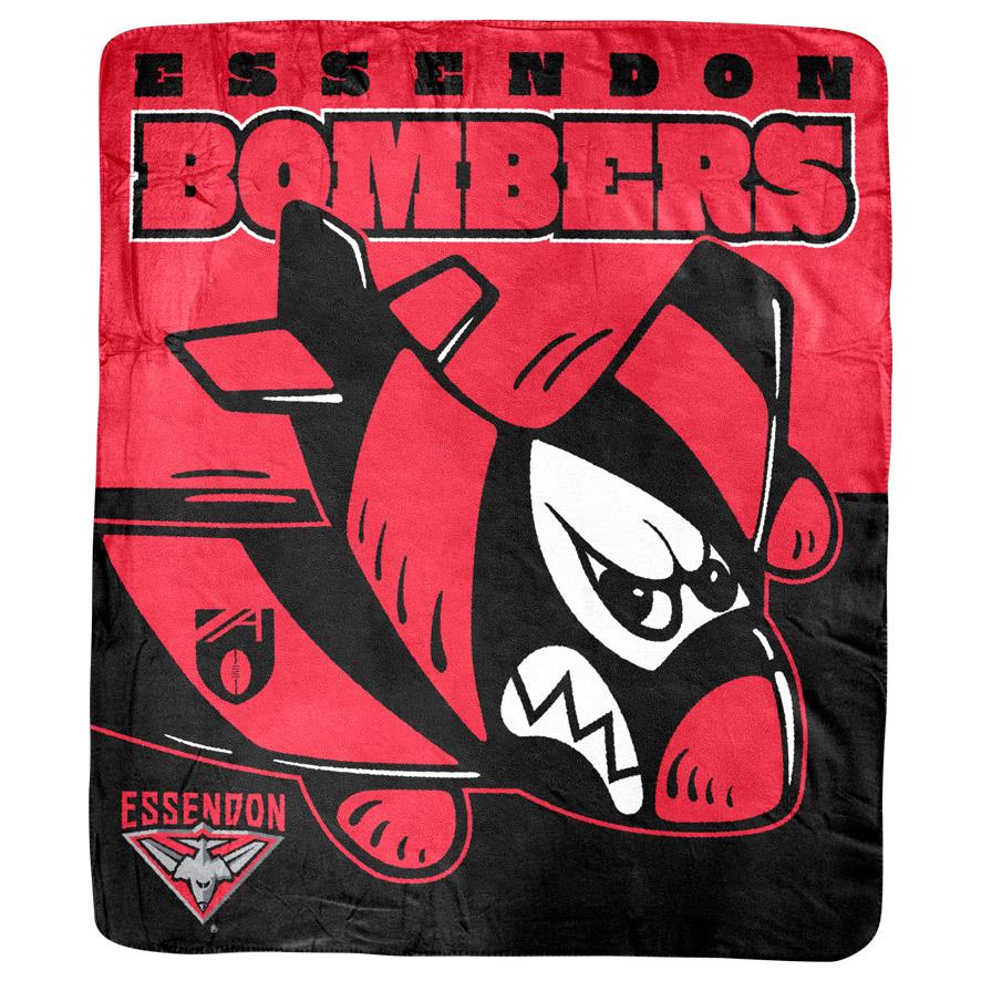 AFL - Essendon Bombers - Coral Fleece Rug
