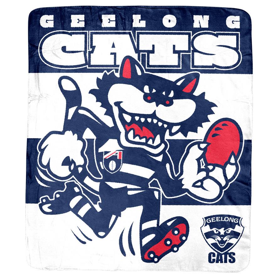 AFL - Geelong Cats - Coral Fleece Rug