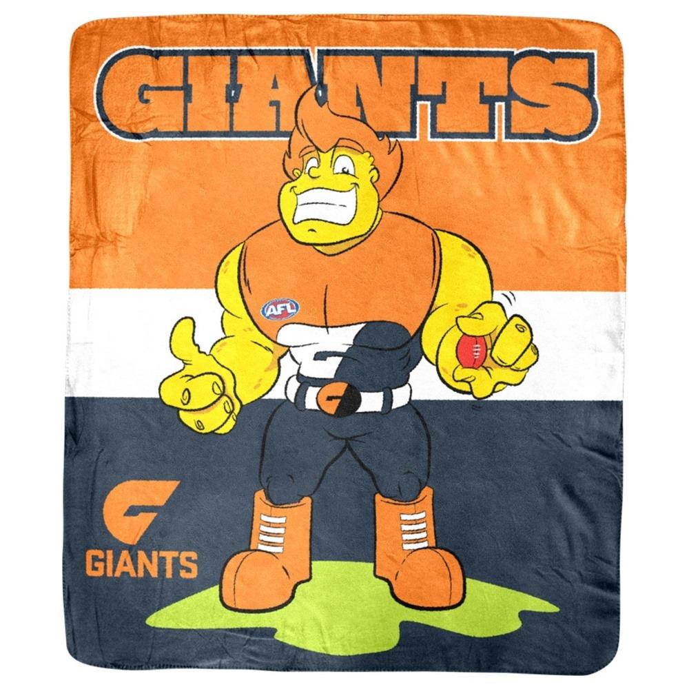 AFL - Greater Western Sydney Giants - Coral Fleece Rug