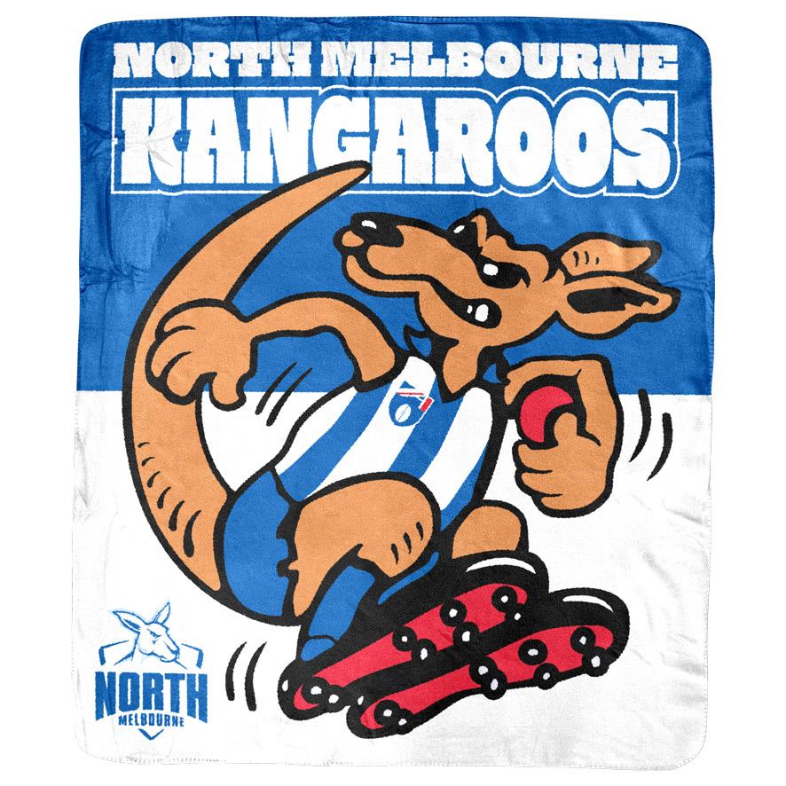 AFL - North Melbourne Kangaroos - Coral Fleece Rug