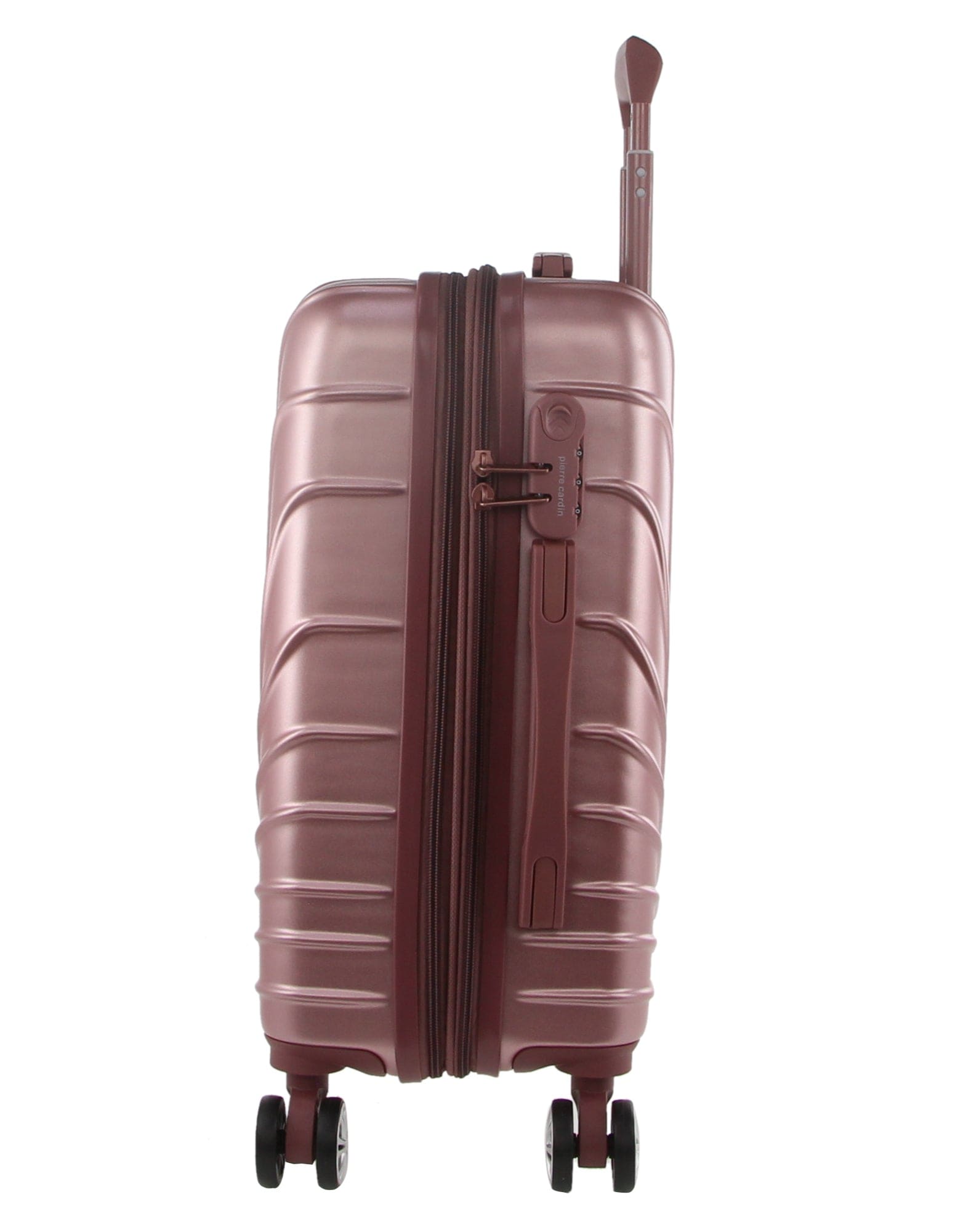 2pc Pierre Cardin Large Hard-Shell Suitcase & Cabin Set Luggage Tag Rose