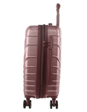 2pc Pierre Cardin Large Hard-Shell Suitcase & Cabin Set Luggage Tag Rose