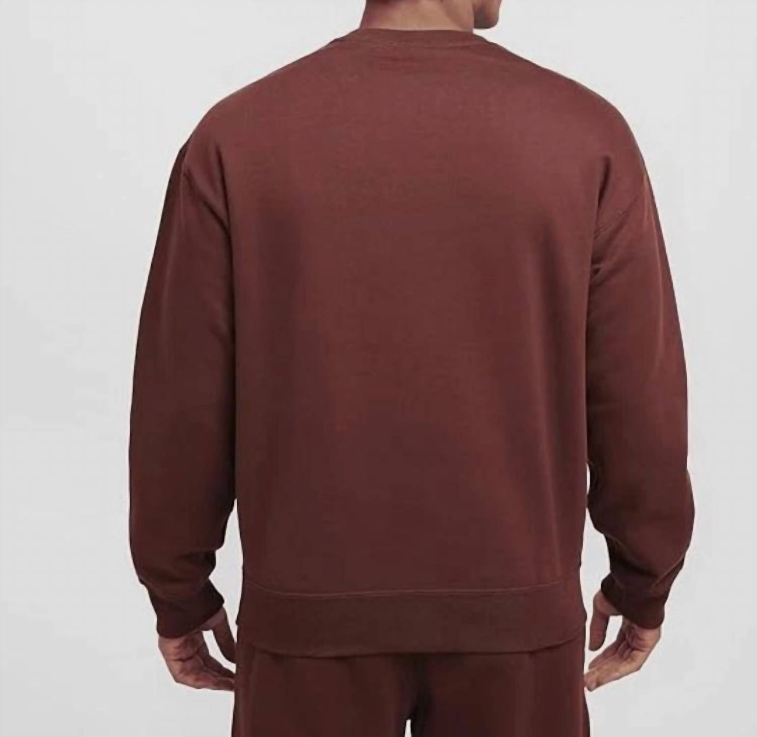 Solo Swoosh Fleece Crew Sweatshirt In Burgundy Crush/burgundy Crush/white