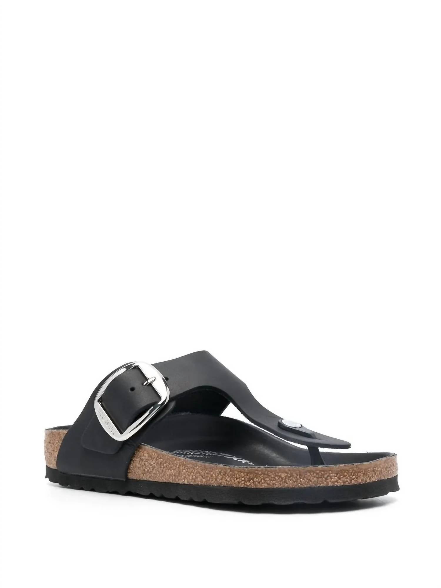 Women's Gizeh Big Buckle Slide In Black