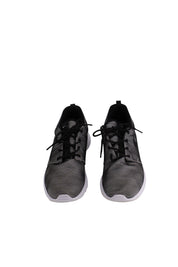 Nike Roshe Run Premium Plus Striped Sneakers in Black and White Nylon