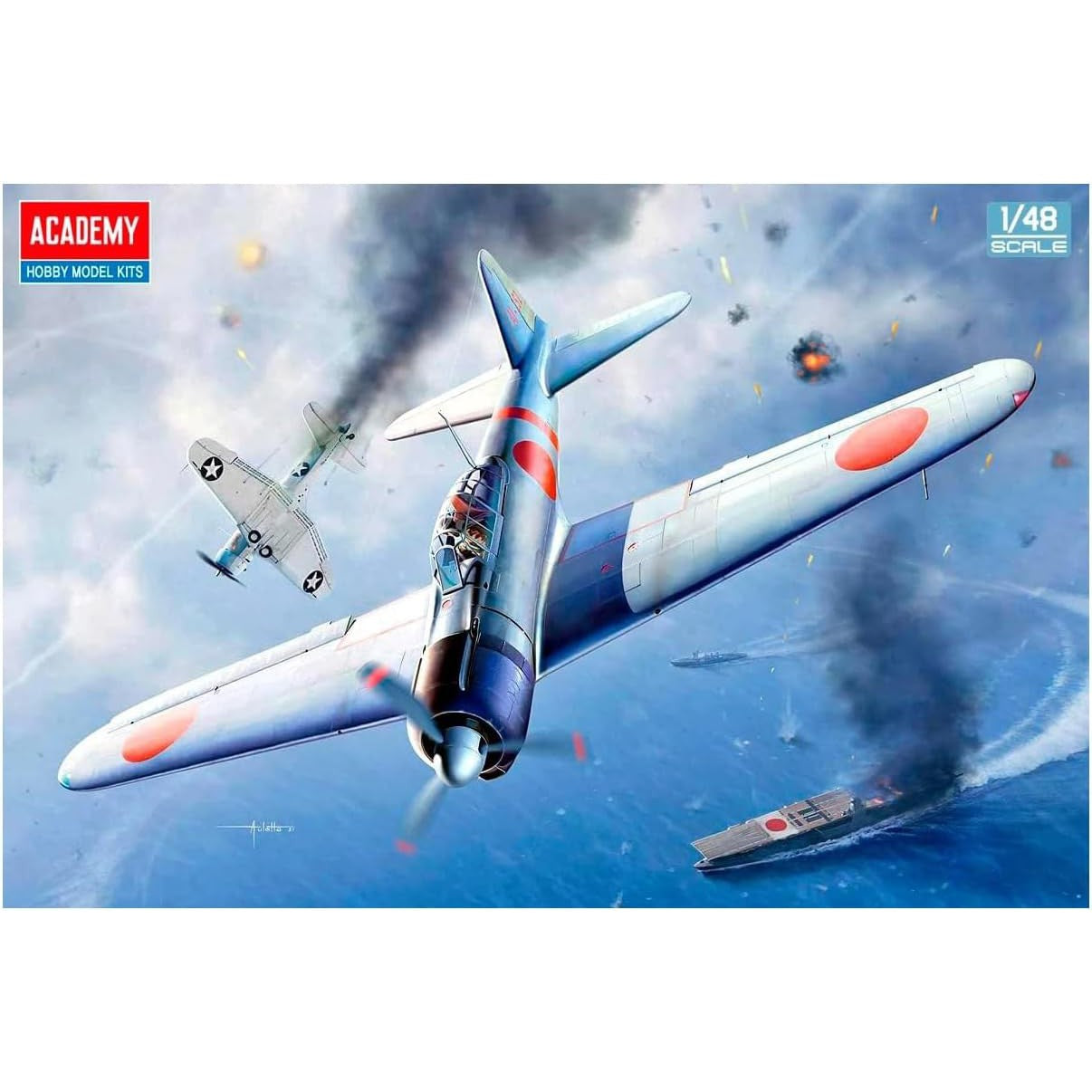 Academy 1/48 A6M2B Zero Fighter Model 21 ''Battle of Midway''