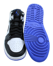 Nike Air Jordan 1 Mid SE in White Hyper and Royal Black Leather