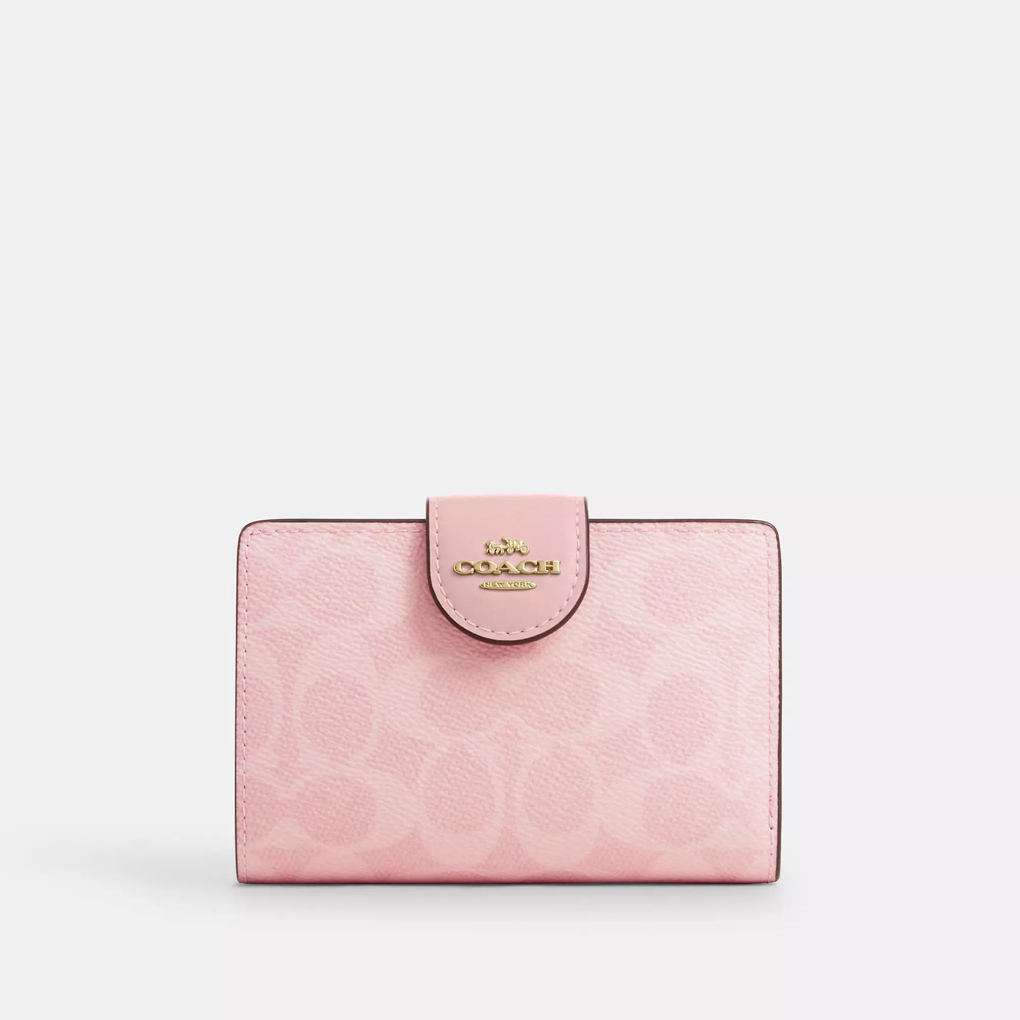 Coach Outlet Medium Corner Zip Wallet In Signature Canvas