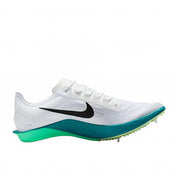 Unisex Zoomx Dragonfly 2 Elite Running Shoes In White/black-Bright Spruce-Electric Algae