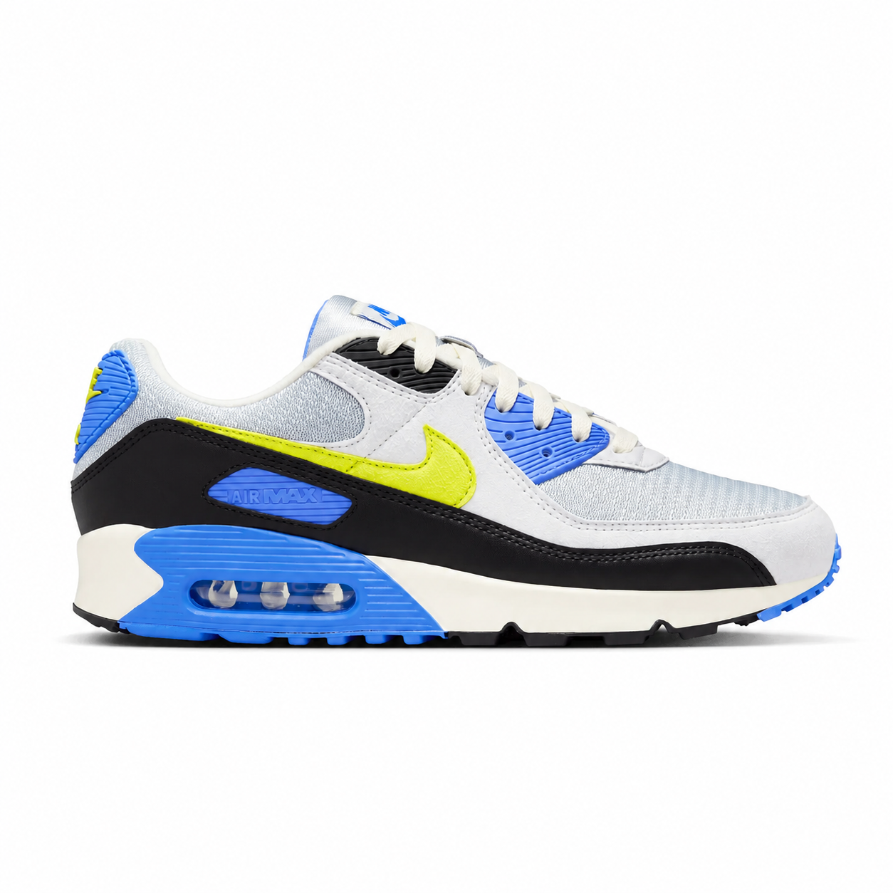 Men's Nike Air Max 90 Wave Pack Photon Dust/Photo Blue/Cyber/Light Smoke Grey/Black IU7543-025