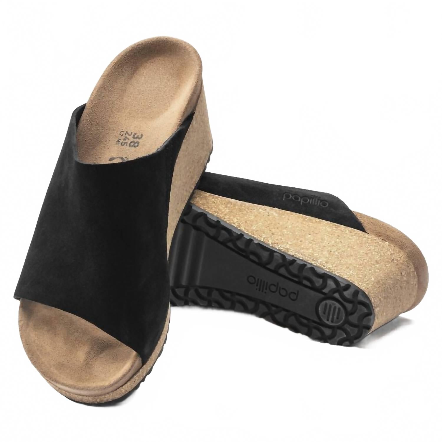 Women's Namica Wedge Sandal In Black Suede