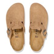 Men's Boston Suede Embossed Clogs In Dotted New Beige