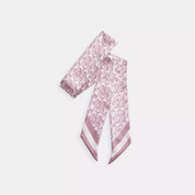 Coach Outlet Signature Print Silk Skinny Scarf
