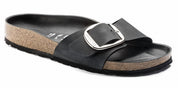 Women's Madrid Big Buckle Leather Sandal In Black
