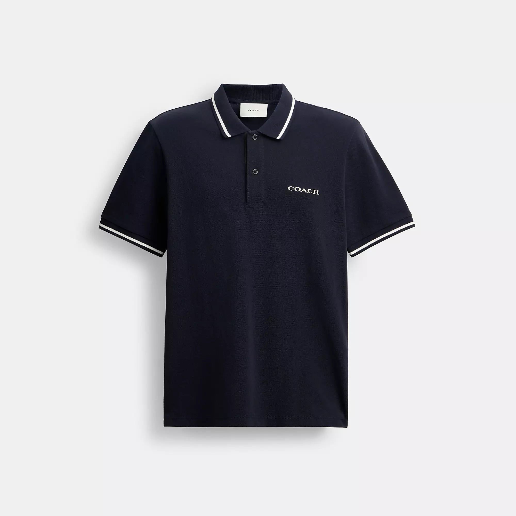 Coach Outlet Signature Trim Polo In Organic Cotton