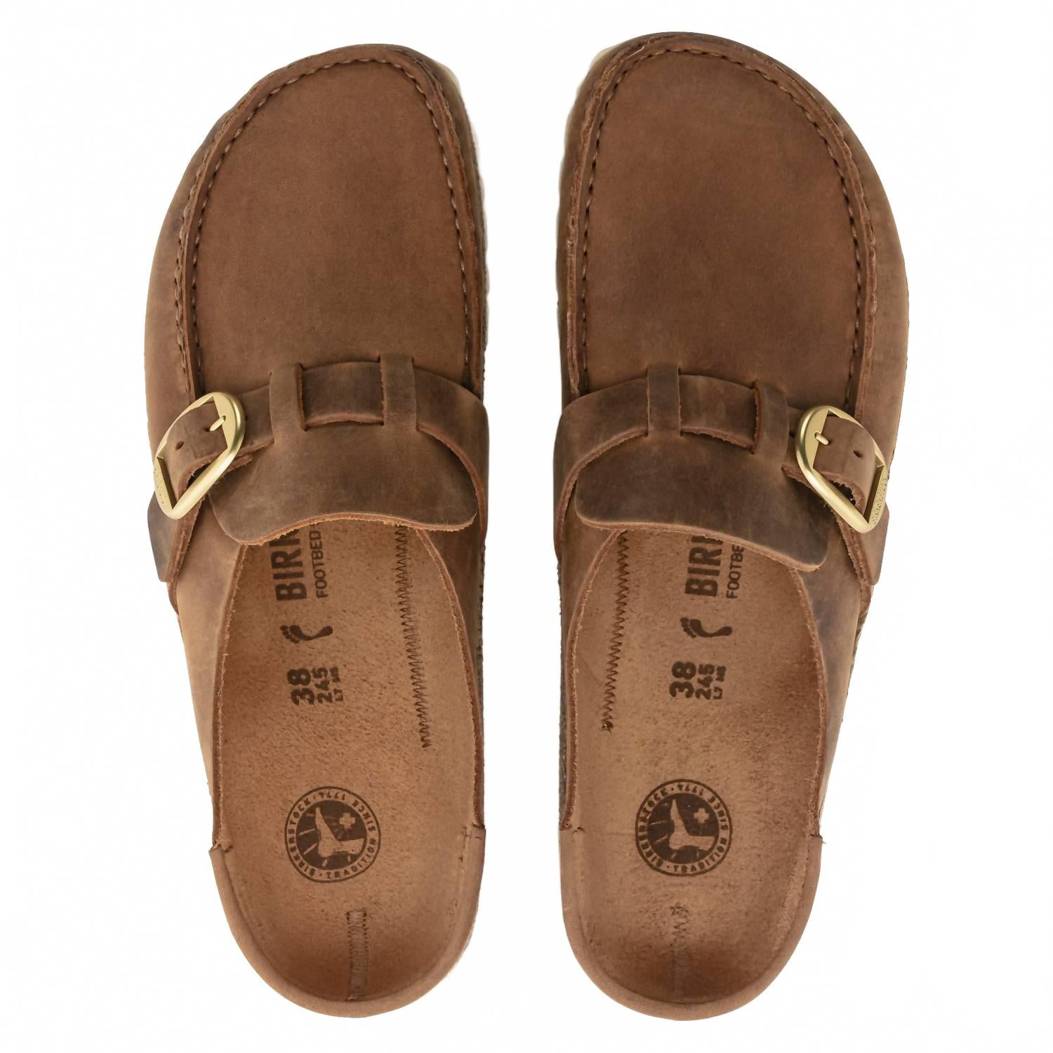 Women's Buckley Oiled Leather Clogs In Cognac