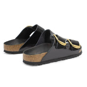 Women's Arizona Big Buckle Sandals In High Shine Black