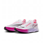 Men's Zoom X Streakfly Running Shoes In White/ Black/ Vivid Grape