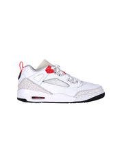 White Jordan Spizike Low-Top Leather Sneakers