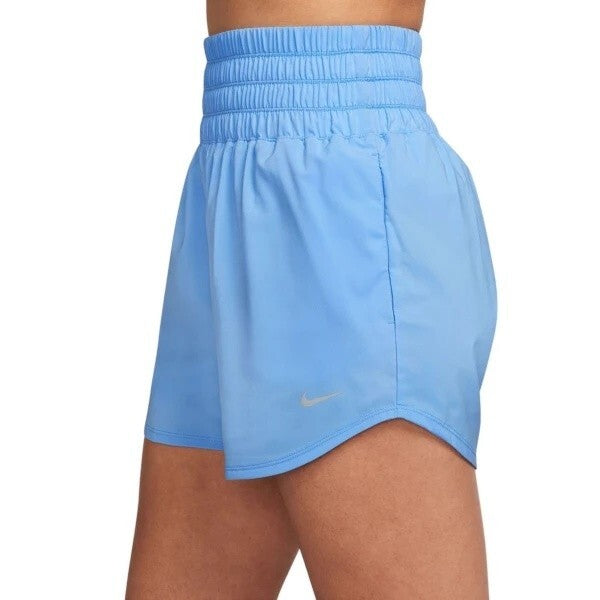 Women's Nike One Shorts Blue Dri-FIT Brief Lined High-Waisted Active SRT87