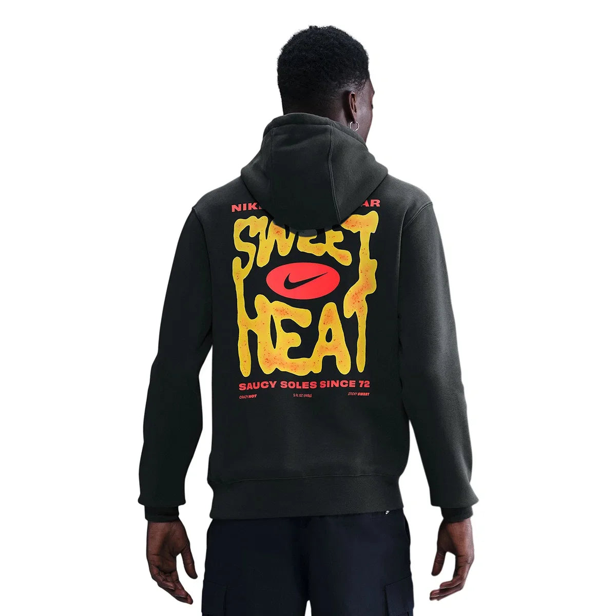 Men's Nike Sportswear Club Sole Food Pullover Fleece Hoodie - Off Noir
