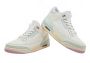 Air Jordan Retro 3 "spring Is In The Air" Sneakers In Sail/jade Aura/aura/iced Carmine/muslin/iris Whisper