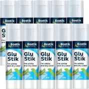 10 Pack Bostik Glue Sticks Clear 35g Glue White Dries Clear