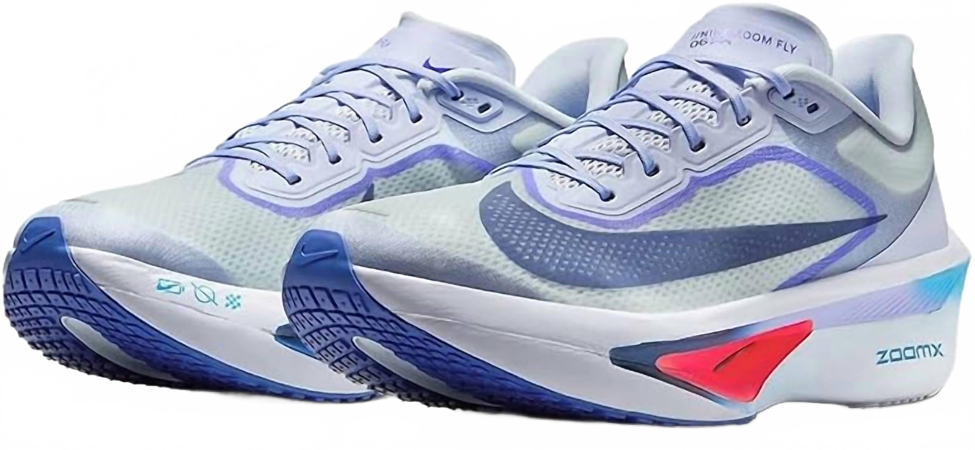 Men's Zoom Fly 6 Running Shoes In Ghost/blue Void-Football Grey