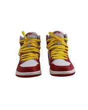 Nike Air Jordan 1 Retro High Top Sneakers in Iron Ore/Red Varsity Leather