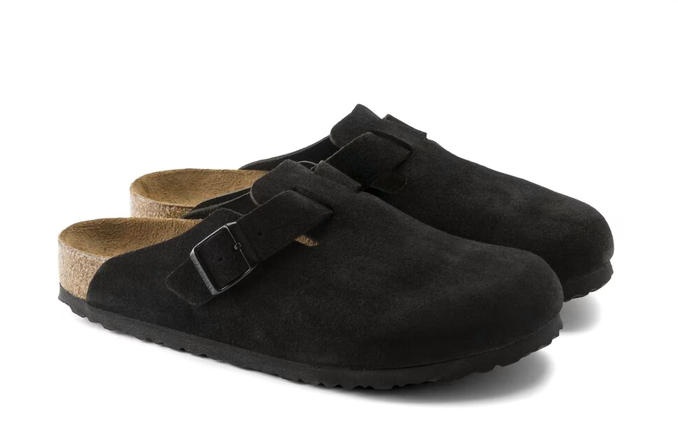 Unisex - Boston Soft Footbed Suede Clog In Black