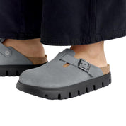 Women's Birkenstock Boston Pap Chunky Basalt Gray / Black 1029142