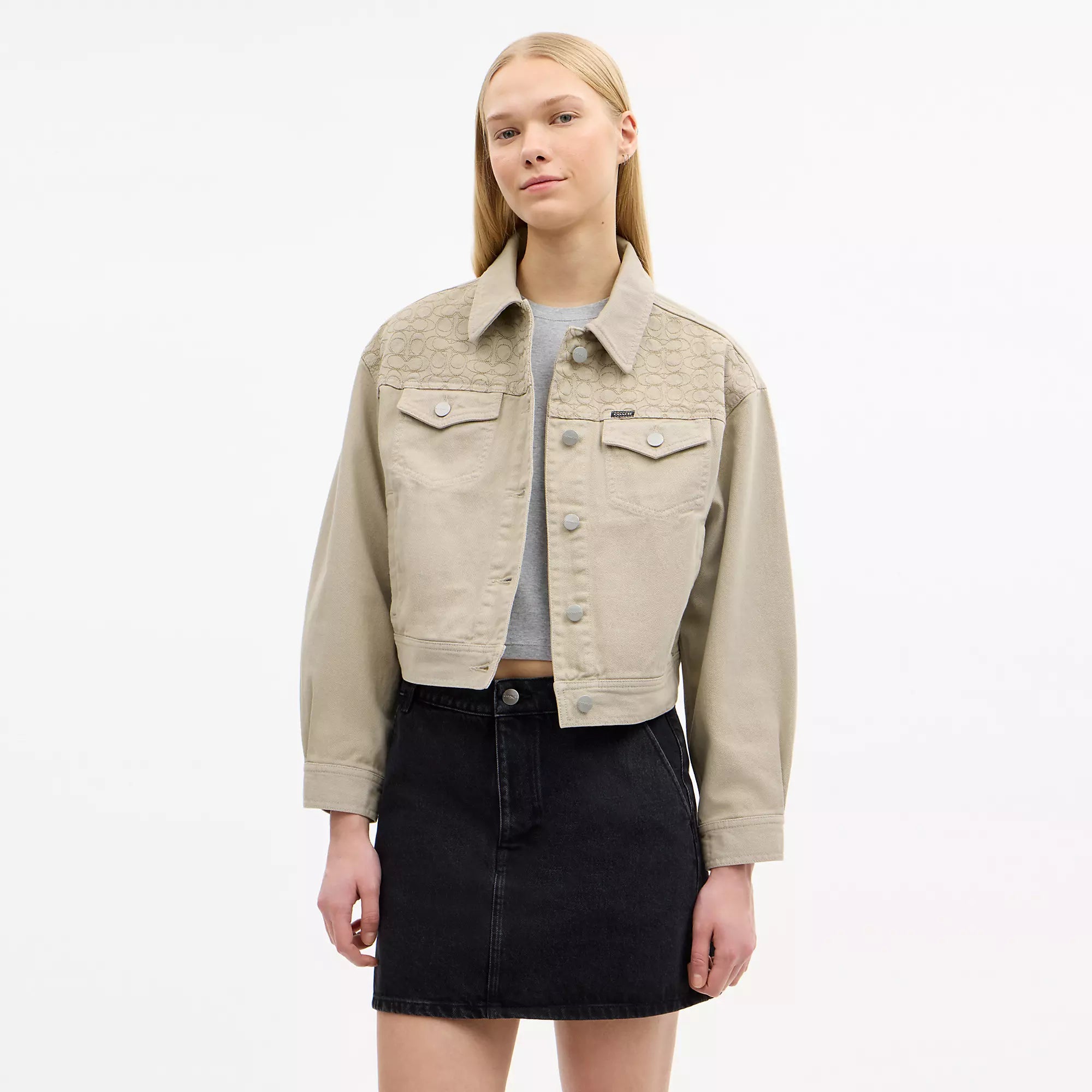 Coach Outlet Garment Dyed Denim Jacket