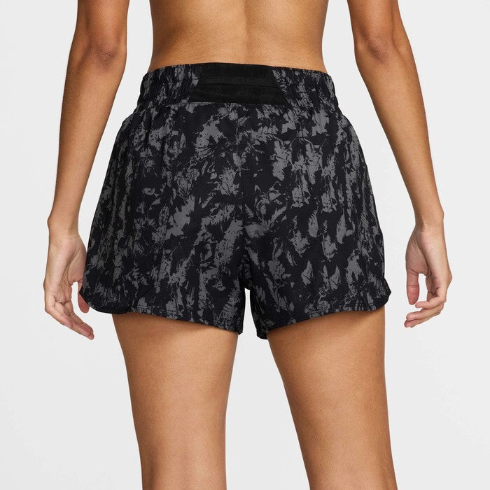 Women's Nike One Dri-Fit Shorts Black Printed Lined High-Waist Performance APP1438