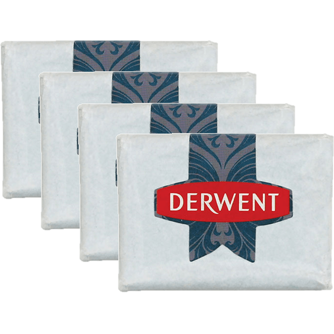 4 Pack Derwent Kneadable Art Eraser Rubber