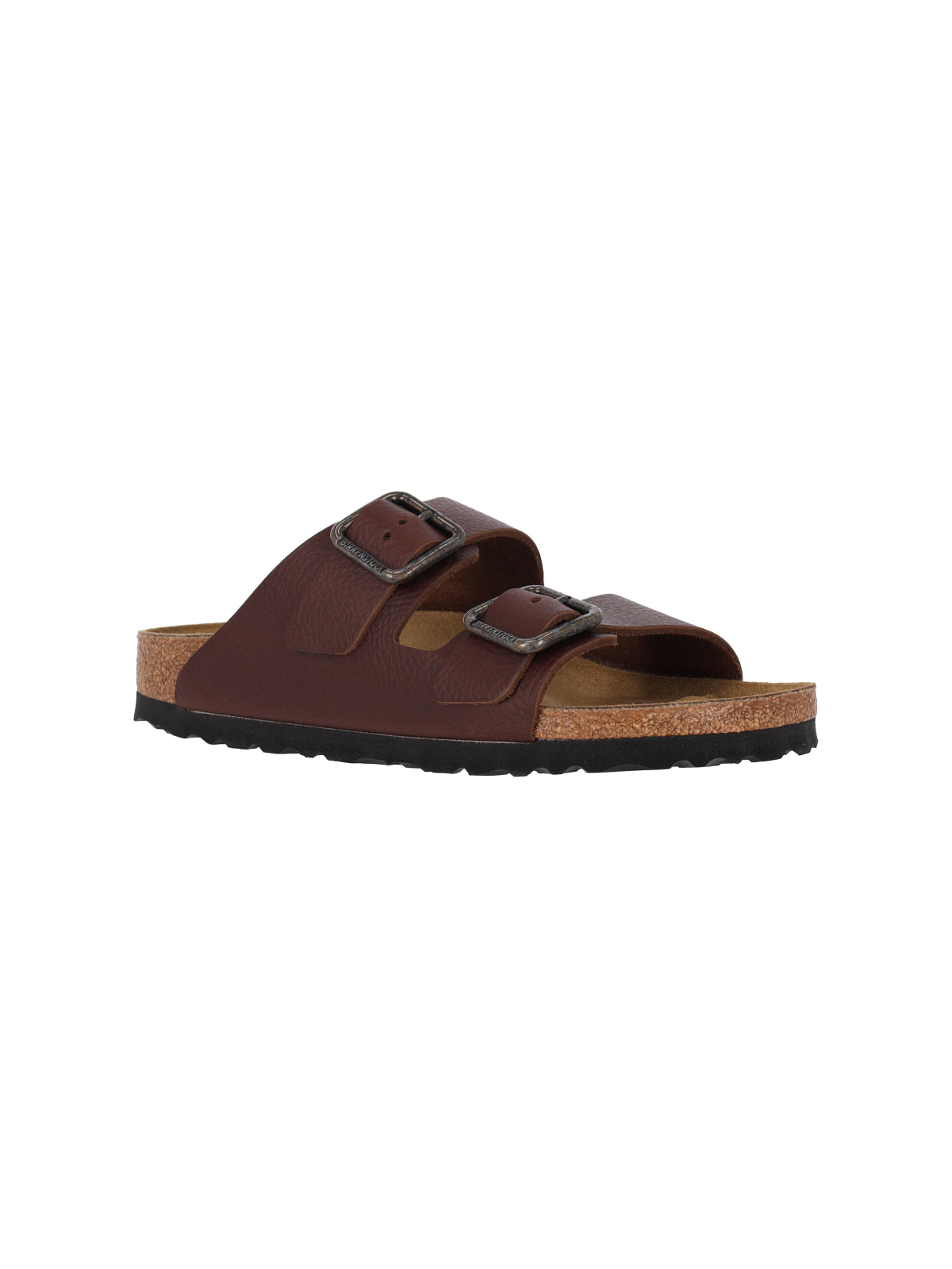 Brown Calf Leather Arizona Wire Buckle Sandals