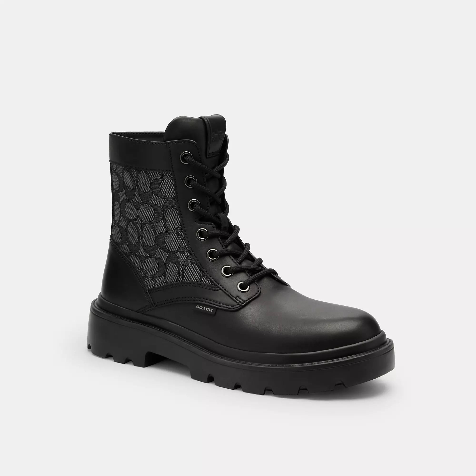 Coach Outlet Combat Boot With Signature Jacquard