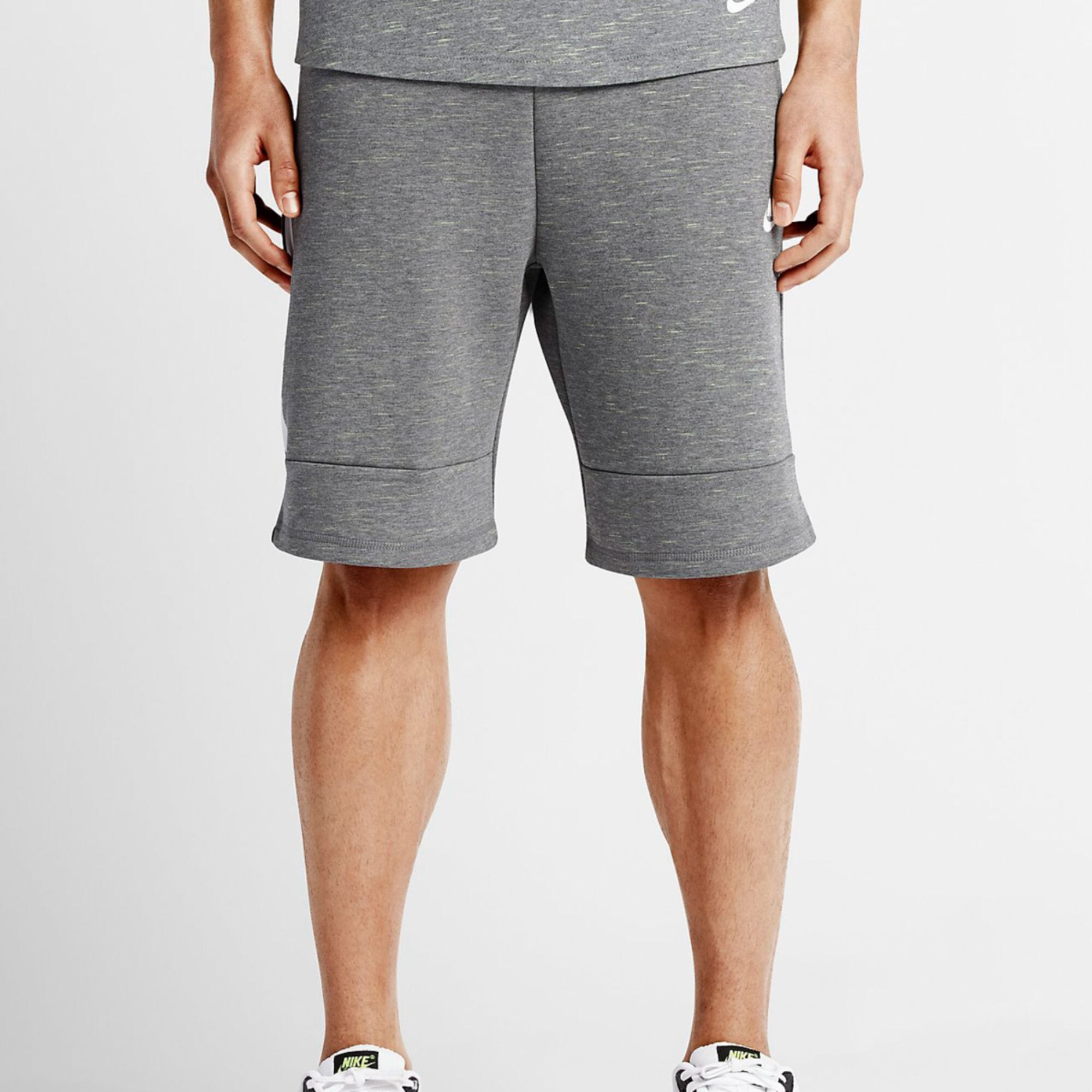Men's Nike Tech Fleece Shorts Grey/White 628984-091