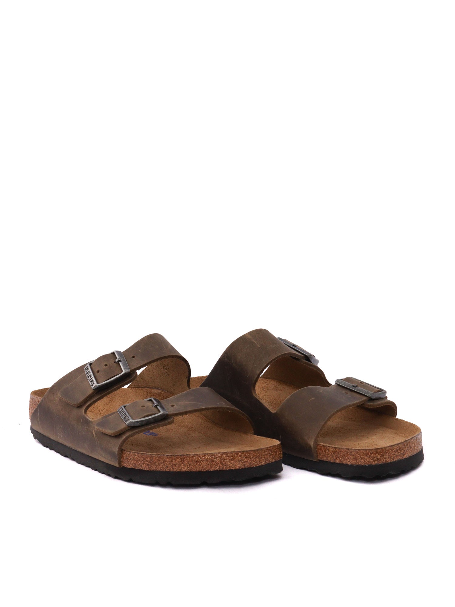 Khaki Arizona Oiled Leather Slide Sandal