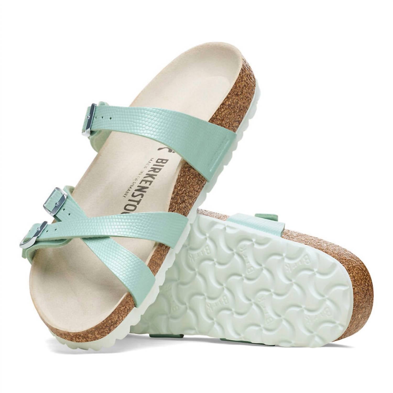 Women's Franca Sandal In Lizard Surf Green