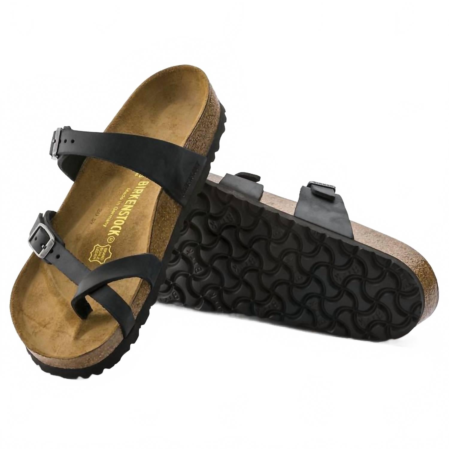 Women's Mayari Oiled Leather Sandal In Black