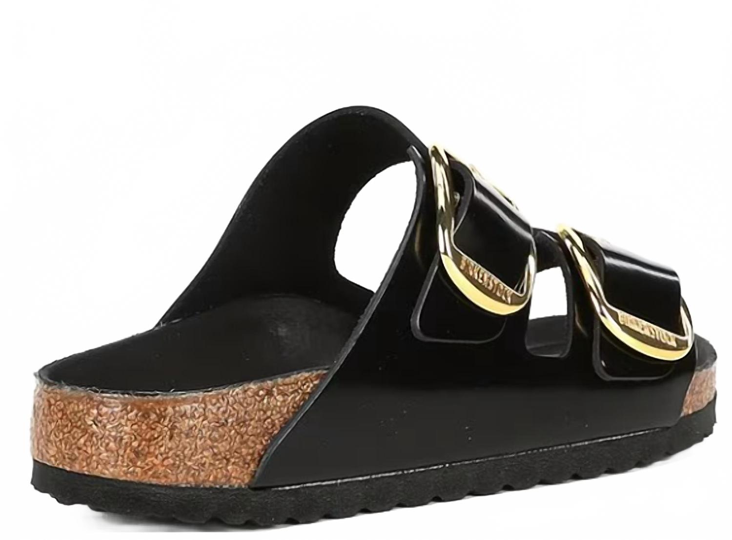 Women's Arizona Big Buckle High Shine Sandals In Black