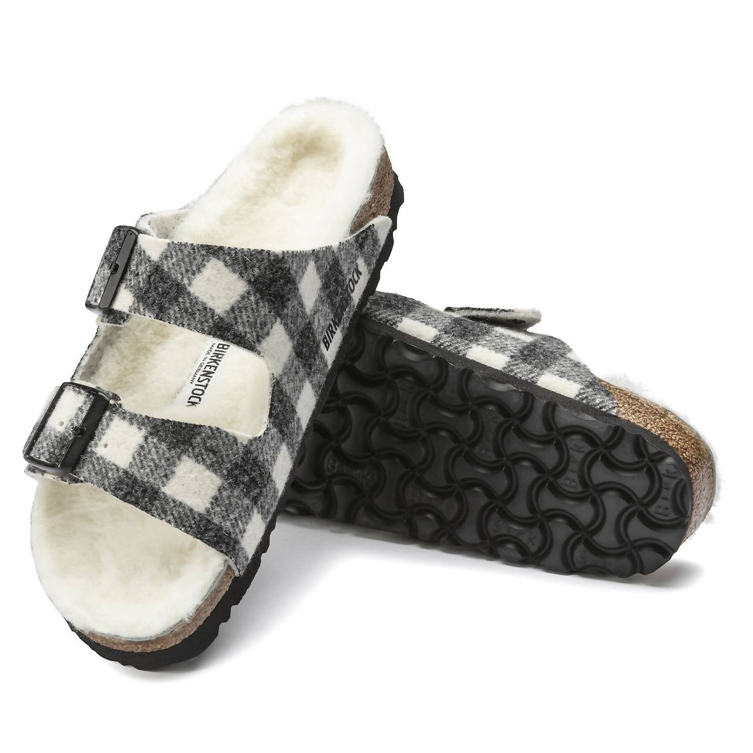 Men's Arizona Rivet Flip-Flops In Plaid White