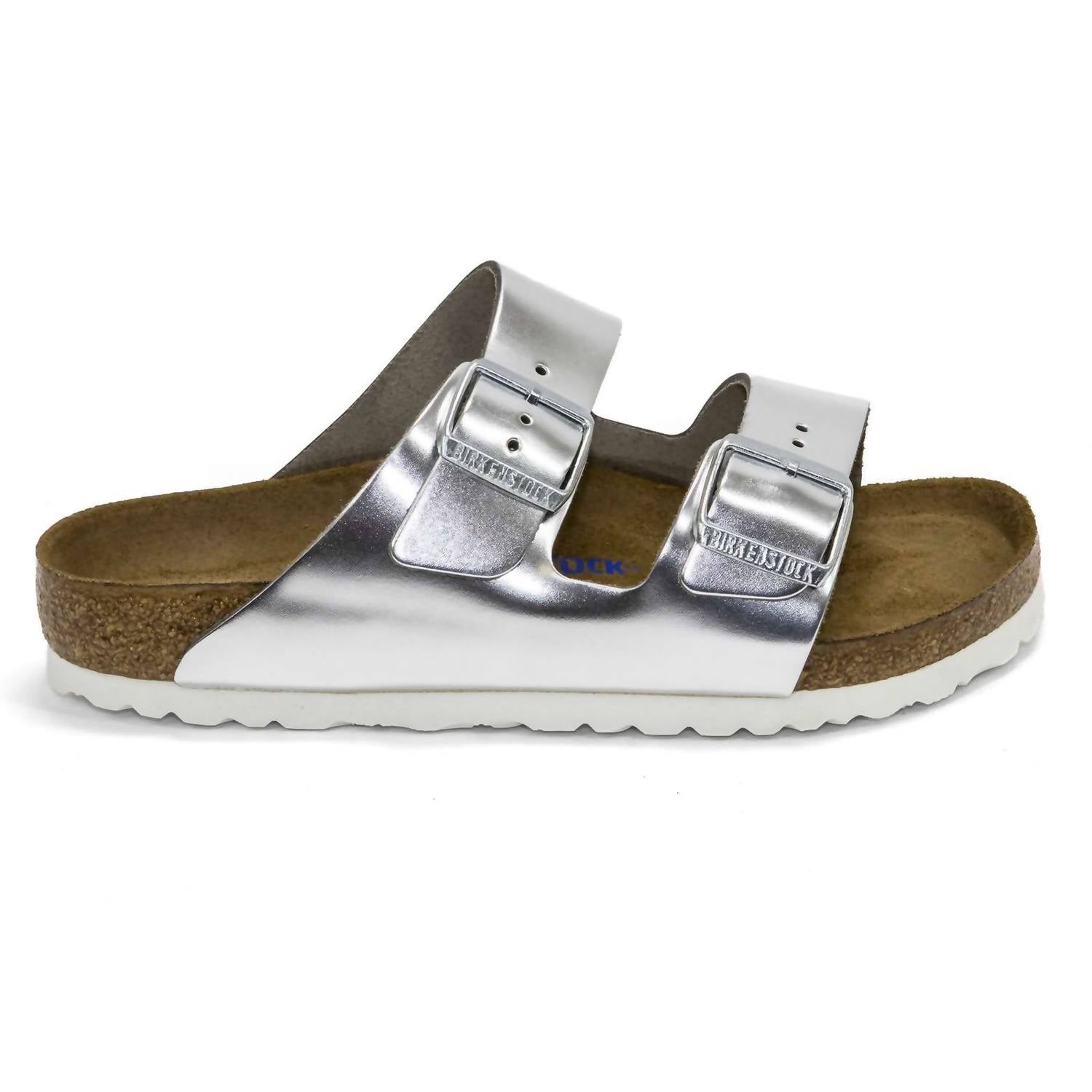 Women's Arizona Soft Footbed Sandals In Silver