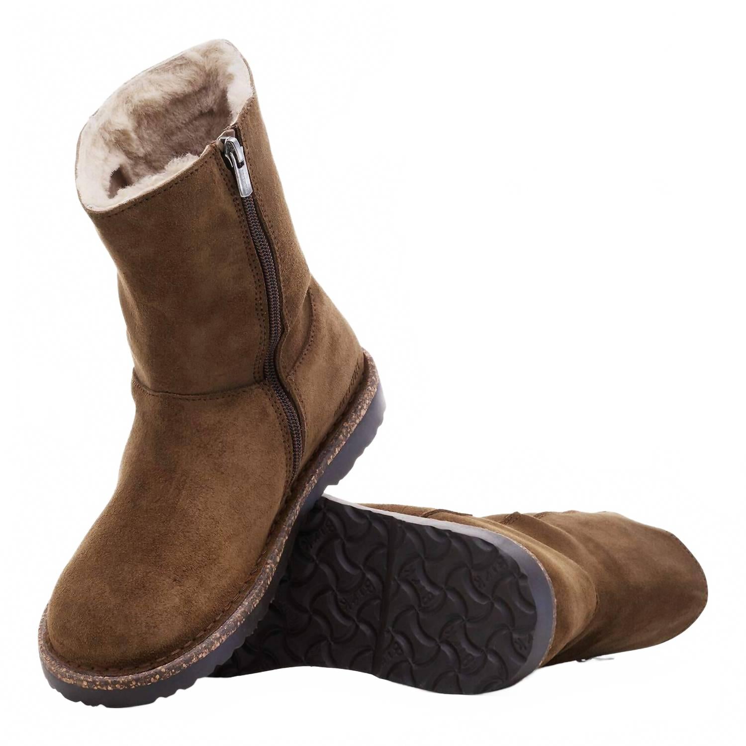 Women's Uppsala Zip Shearling Winter Boot In Dark Tea