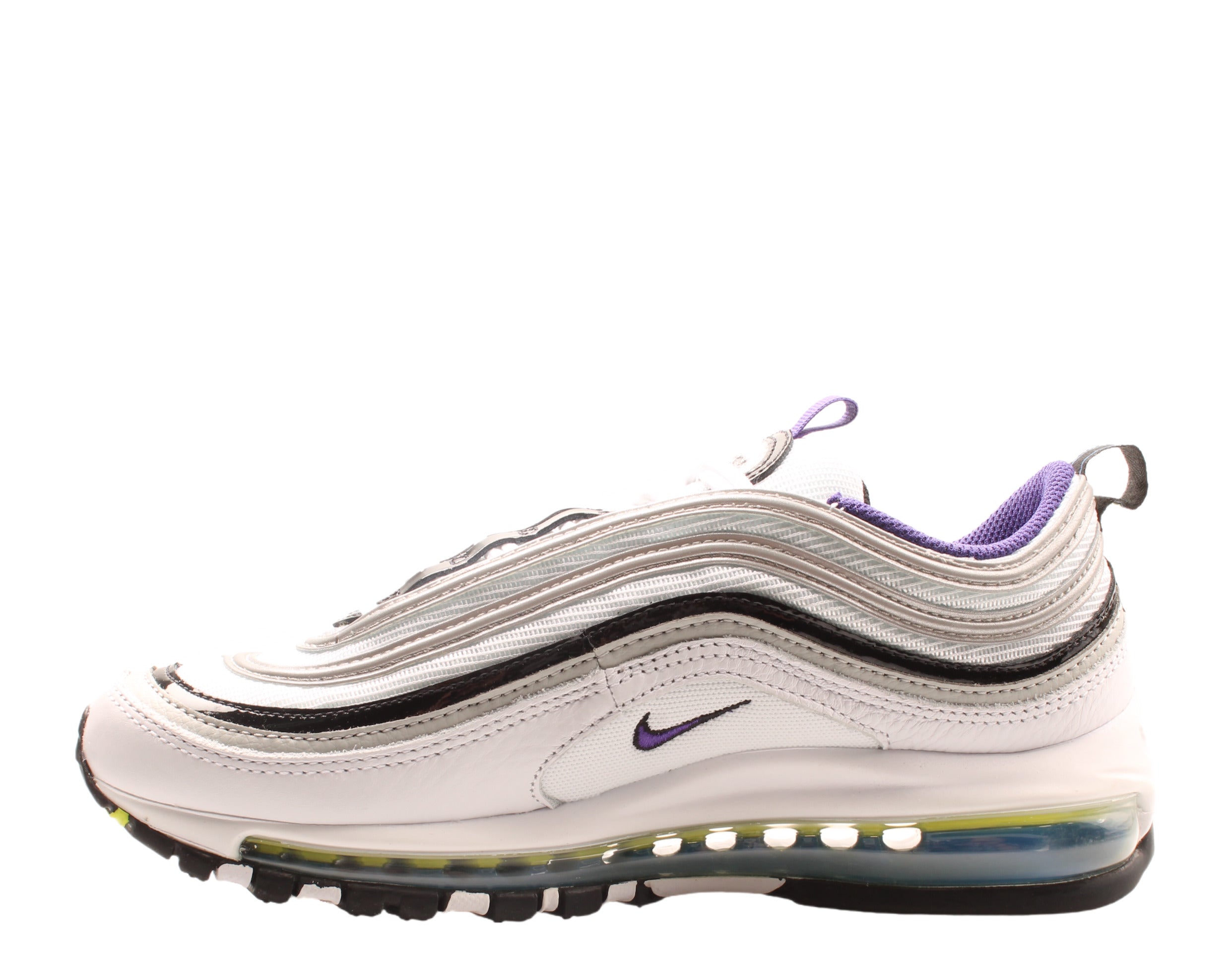 Men's Nike Air Max 97 Airmoji White/Court Purple-Black Running Shoes DD9598-100