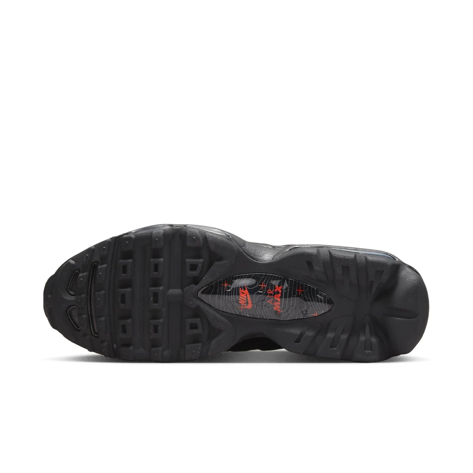 Men's Nike Air Max 95 Ultra DX2658-001 Sneakers Black Habanero Red Running Shoes