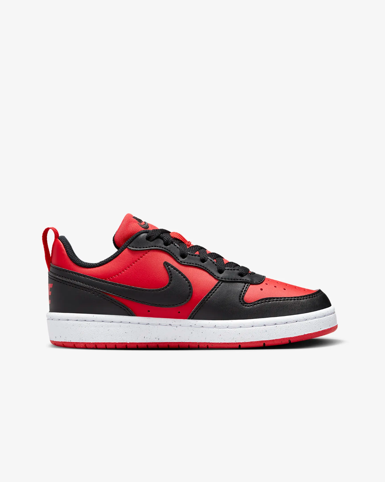 Kids Nike Court Borough Low Recraft DV5456-600 Big Red Black Sneakers FD705