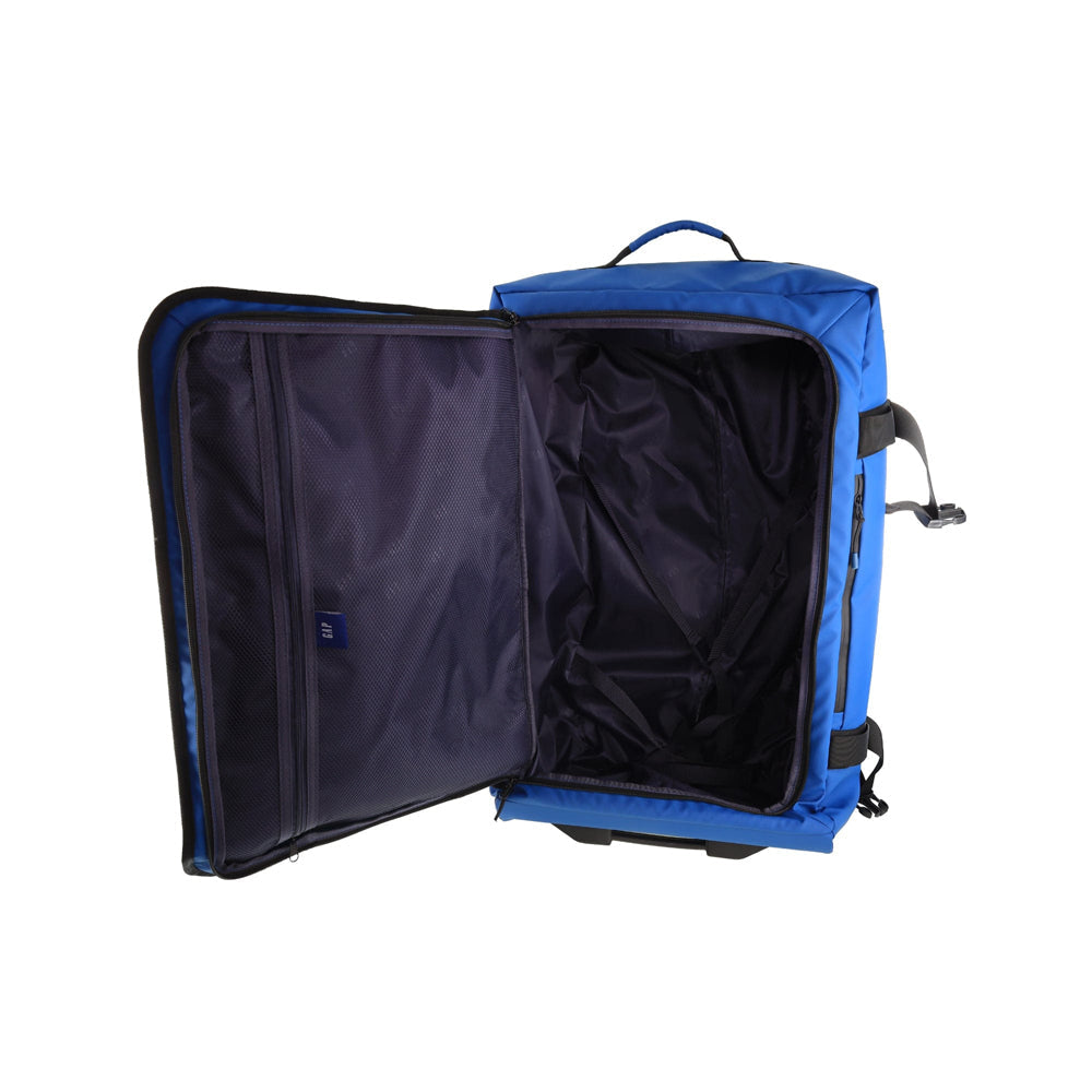 3pc GAP Soft-Shell Suitcase Lockable Travel Trolley Luggage Set 73cm Blue